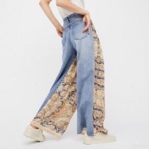 Free People Coming and Going Wide Leg Pants/Jeans